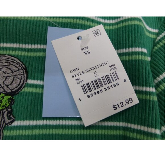 NWT- Sesame Street Youth Oscar The Grouch Embroidered Short Sleeve Top - Picture 3 of 10